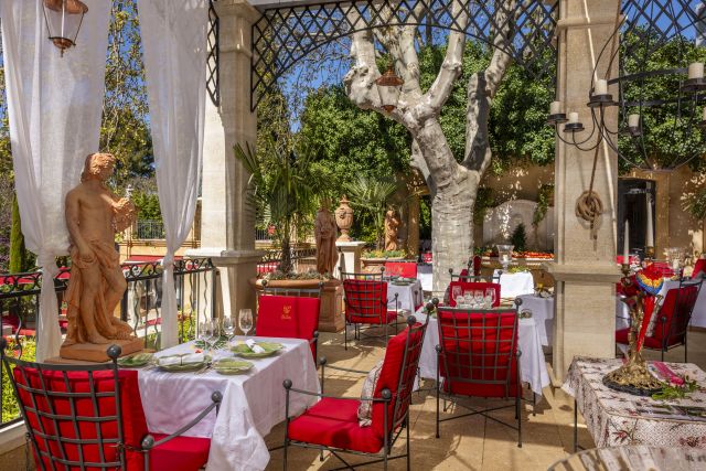 terrasse, restaurant gastronomique, taula gallici, aix en provence