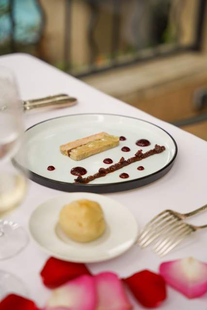 terrasse, restaurant gastronomique, taula gallici, aix en provence