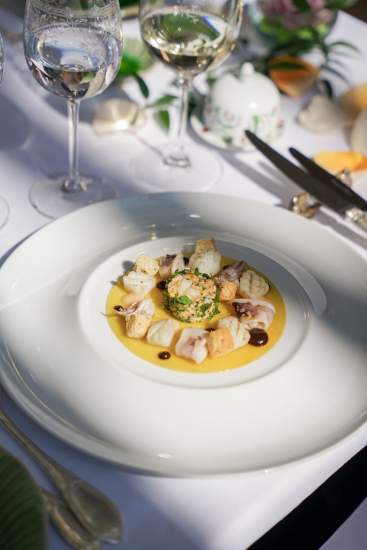 Plat du restaurant Gastronomique Taula Gallici aix en Provence Villa Gallici