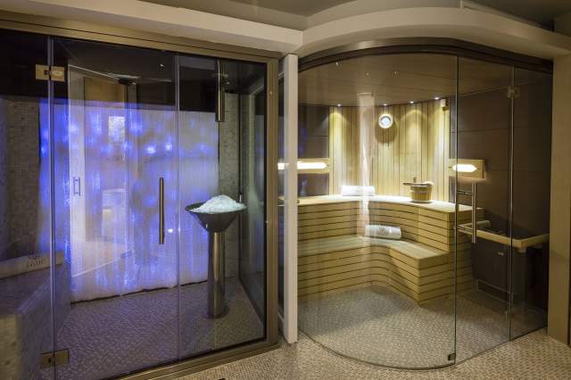 Sauna du spa Carita de la Villa Gallici, hôtel 5 étoiles à Aix-en-Provence