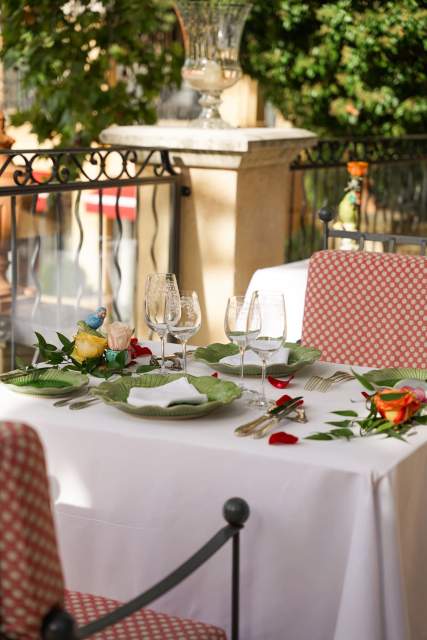 terrasse, restaurant gastronomique, taula gallici, aix en provence